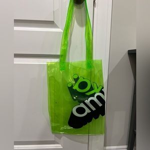 New/Unused- Neon green plastic Amika tote